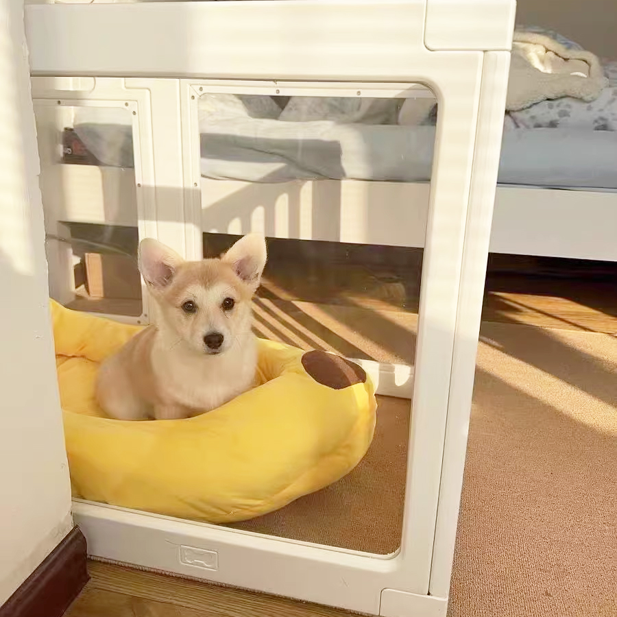 Dog Fence Acrylic Transparent Pet Indoor Dog Cage Small and Medium-sized Dog Fence cat Indoor Enclosure