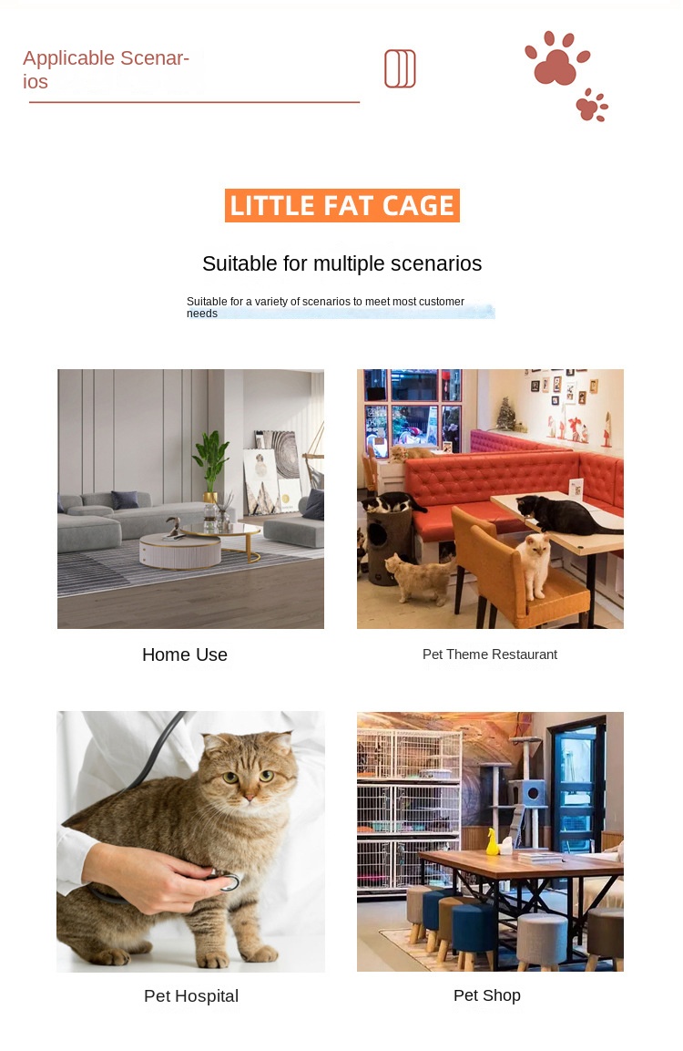 Professional 3-Layer Folding Cat Cage Commercial Breeding Cage