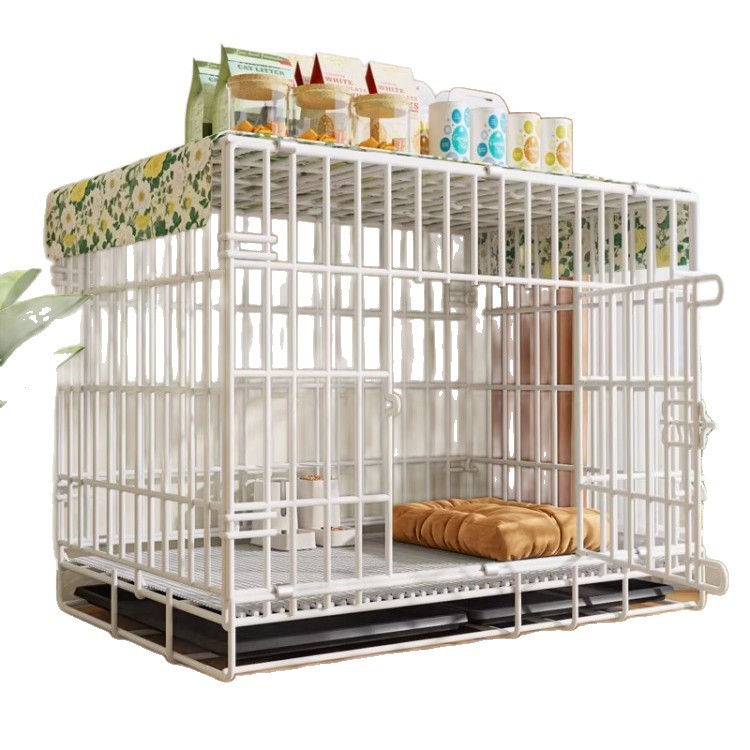 Luxury Iron Breathable Dog Cage for Mini/Small/Medium Dogs Modern Indoor Pet Fence Not Occupying Space