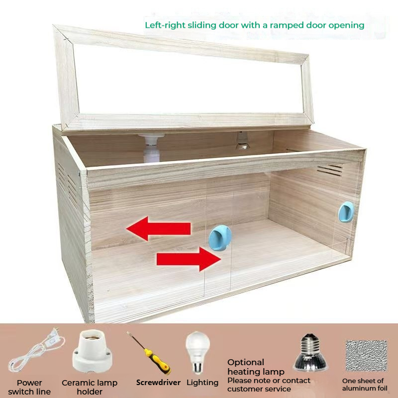 New Portable Durable Eco-Friendly Wooden Cage Openable Top Hamster House Small Animals Guinea Pigs Featuring