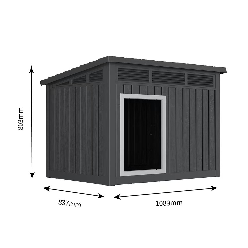 Luxury Plastic Dog House Outdoor Rain- and Cold-Proof Winter-Warm Small Medium and Large Dog Kennel