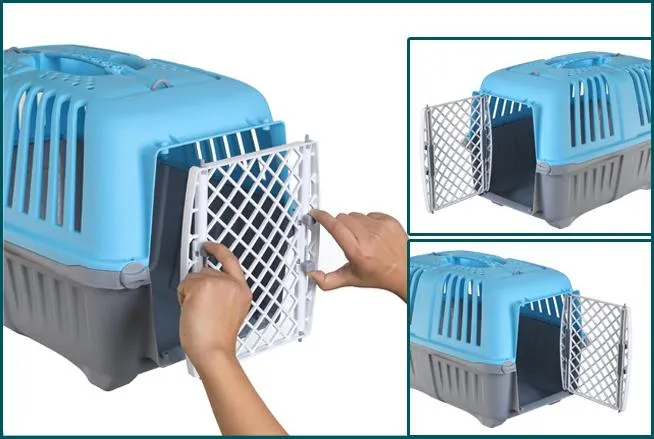 Foldable Portable Durable Outdoor Airline Approved Breathable Travel Pet Cage Lock
