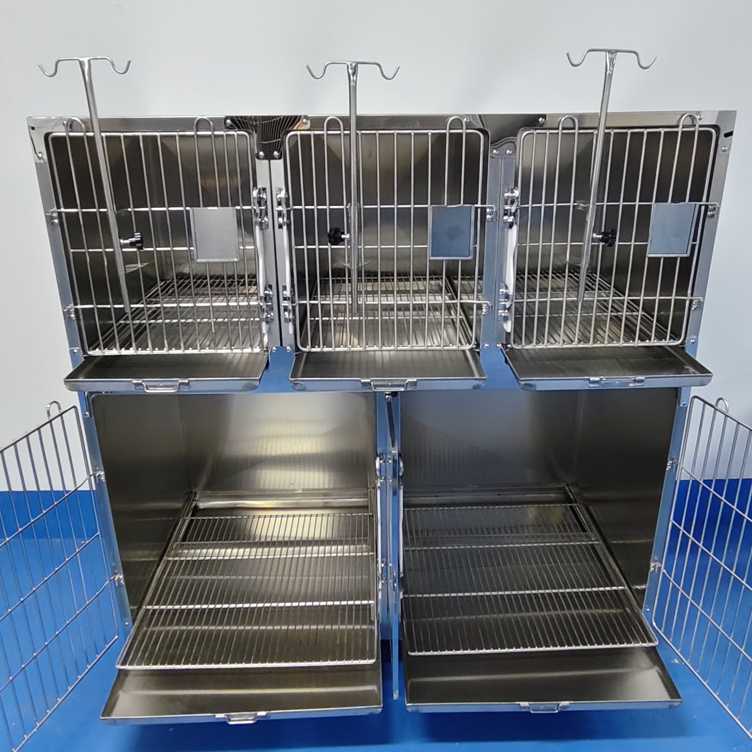 Expandable 2-Level Dog Cage, Easy Disassembly &amp; Washable, Quiet Chew-Proof, Training Crate for Home