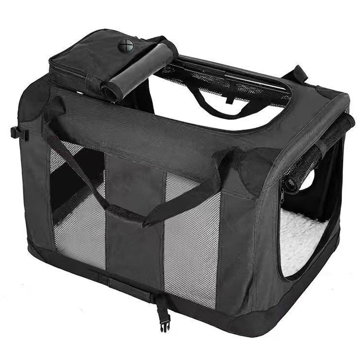Multifunctional Large Dog &amp; Cat Kennel Foldable Portable Car Pet Cage for Travel Premium Pet Bag for Traveling Companion
