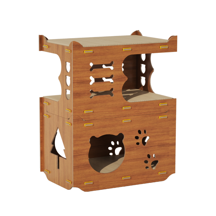 Modern Luxury Pet Accessories: Stackable Cat House for Indoor Use