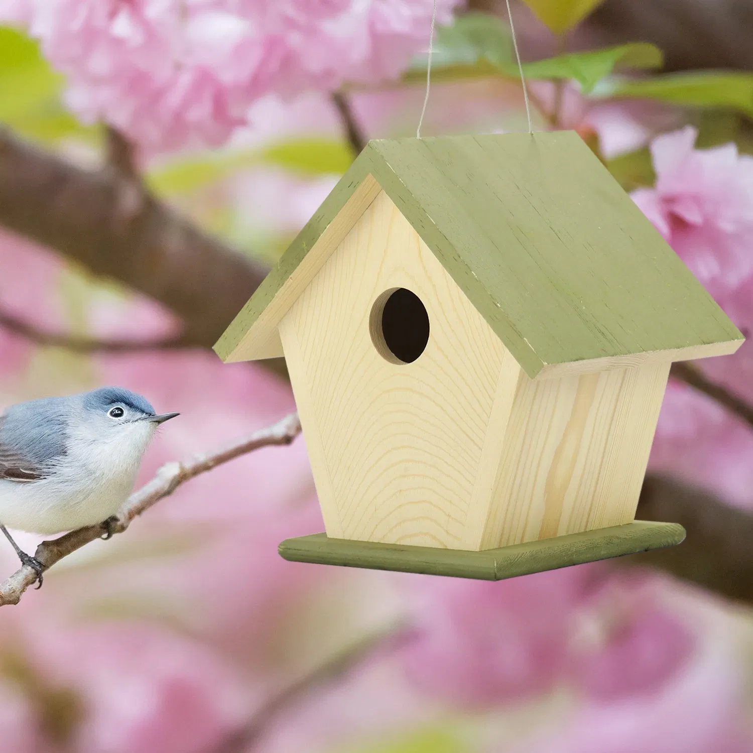 Rural Farmhouse Style Outdoor Wooden Bird House Made by The Original Manufacturer of Bird Houses