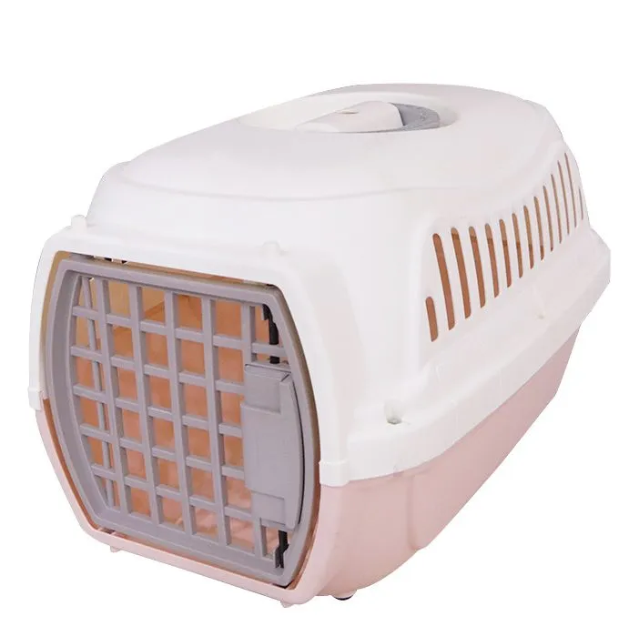 Plastic Portable Cat Dog Luxury Air Carrier Cage Airline Approved Pet Travel Box