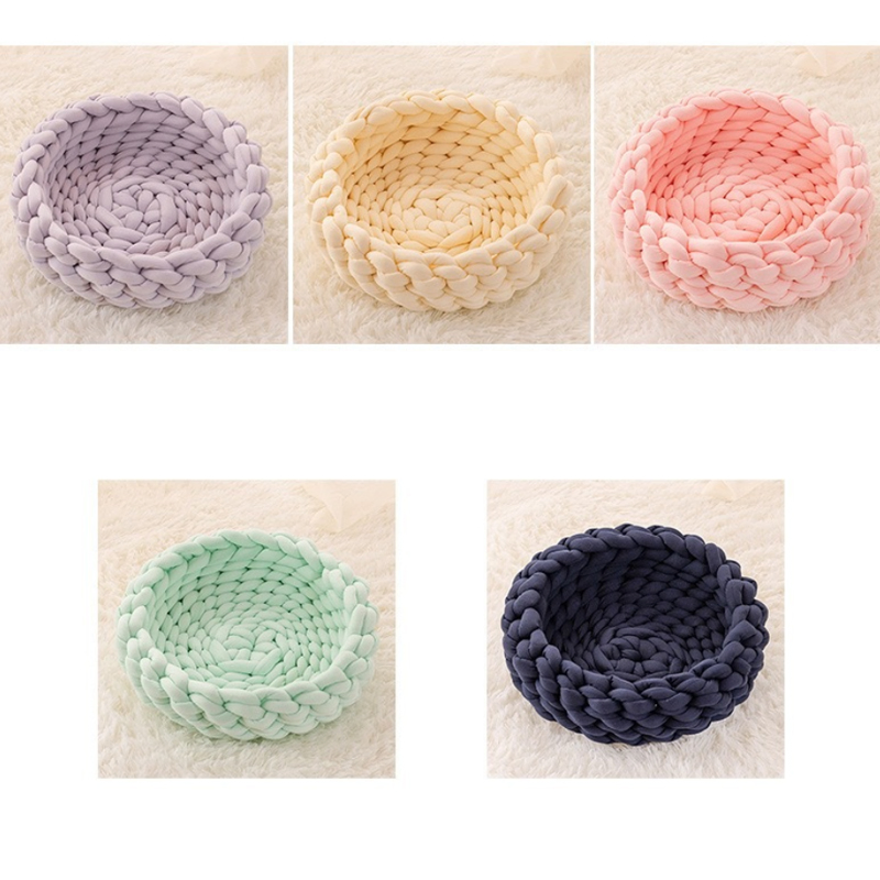 Hot Pets Beds Winter Comfortable Cartoon Style Knot Cotton Cat House Pet Cat Bed