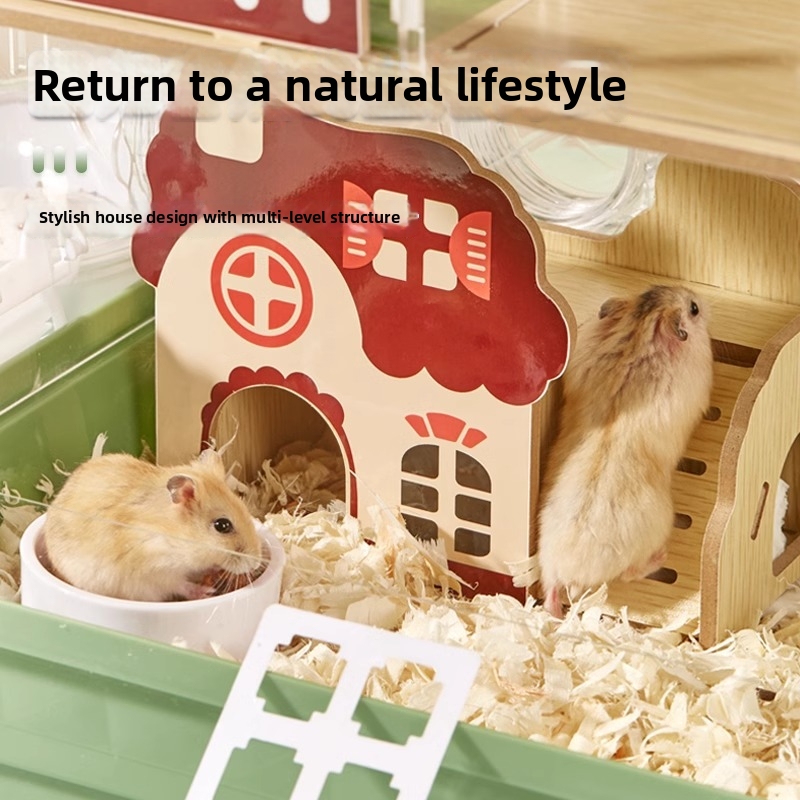 Deluxe Hamster Cage Sets Large Multi-Level Hamster Homes with Accessories Ventilated Transparent Enclosure