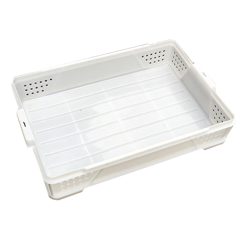Customized Plastic Bread Tray Mesh Fruit Vegetable Basket Food Grade Plastic Crates Stackable Food Box