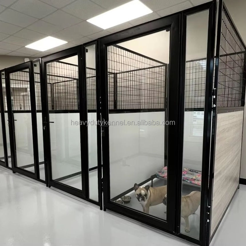 Customized Indoor/Outdoor Stainless Steel Dog Kennel Boarding Kennels Pet Cages For Home Farm Livestock Use