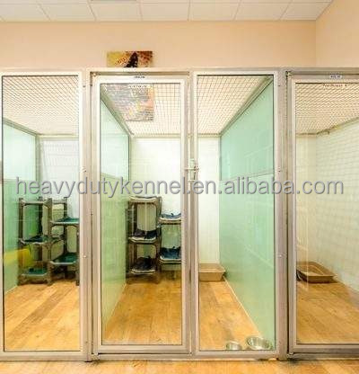 Dog Veterinary Cage Kennel Combines Double Stacked Run System Raised Lower Floors and Drains Dog Boarding Kennels
