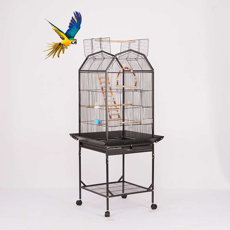 Heavy Duty Rolling Large Bird Cage With Wheels for Sale 46x46x94cm Removable Tray for Parrots Easy Move &amp; Clean Home Aviary