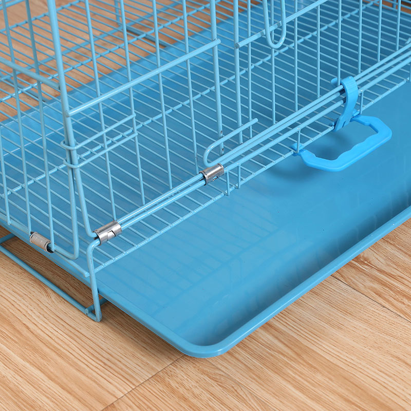 Foldable Metal Wire Dog Cage with Removable Tray Portable Pet Crate for Small Medium Dogs&amp; Catt Collapsible Indoor Pet Kennel