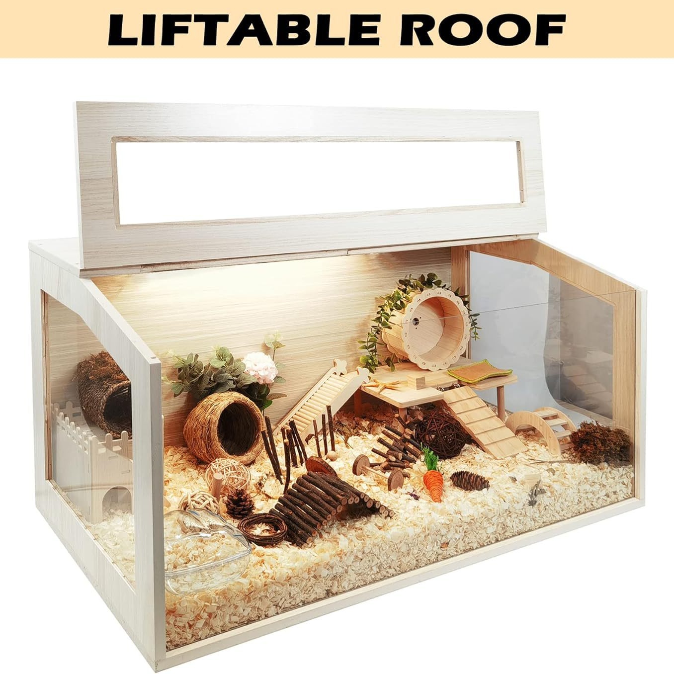 USMILEPET Best Seller Wood Hamster Cage Hamster Houses Small Animals Climbing Cage Openable Top For Hamster Habitat