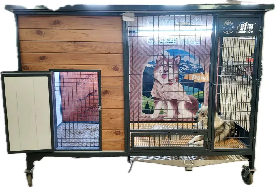 Outdoor Insulated Pet Dog Crate House Cage Large Wooden Kennel