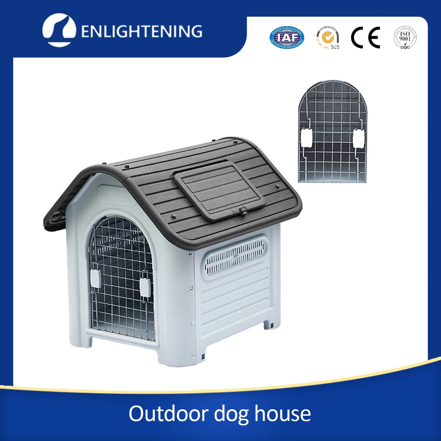 Luxury PP Dog House Outdoor Large Pet Cages Nest for Sale for Dog Run Fence Panels Manufacturer Outdoor Plastic Kennel Pet Cage Dog House