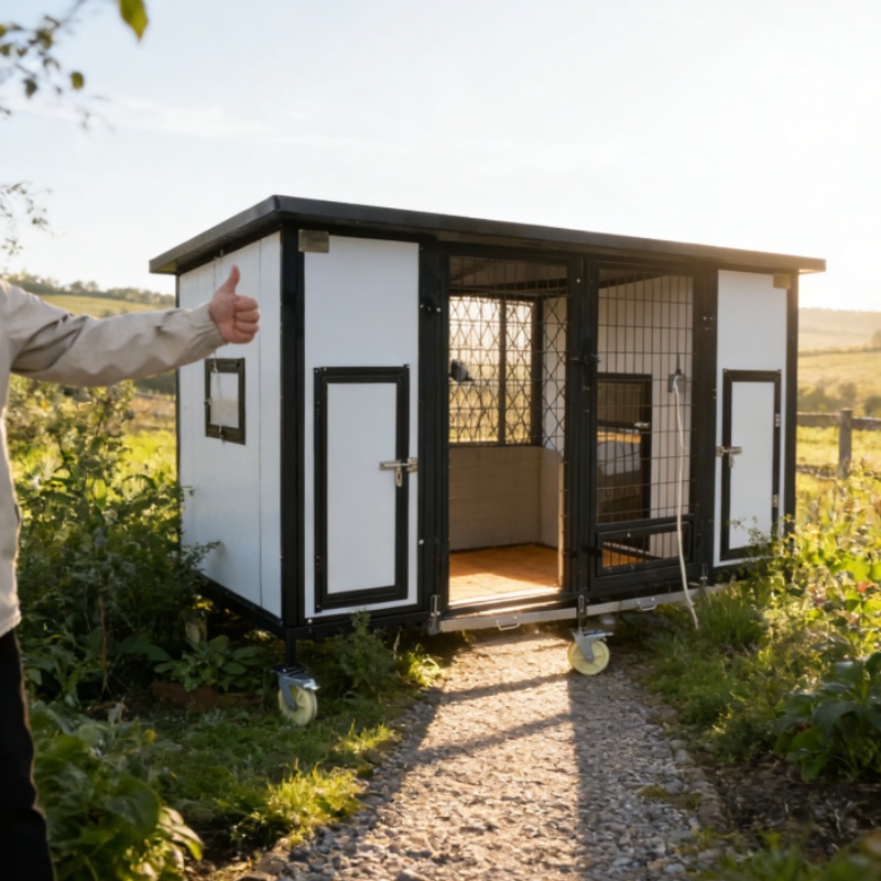 Oak Frame Outdoor Pet Cabin - Heavy-Duty for Permanent Installation