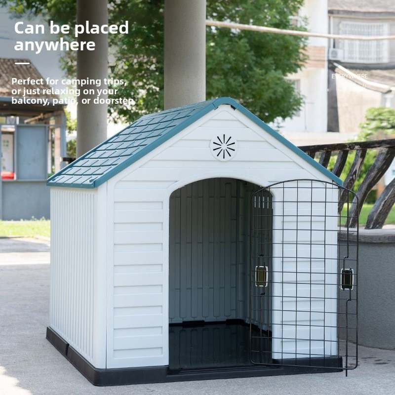 Outdoor Dog House Waterproof Dog Kennel for Medium and Large Dogs Summer Rainproof Shelter