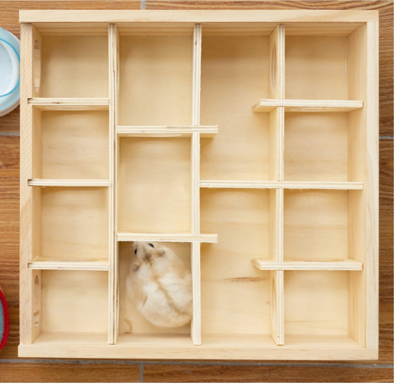 Eco-Friendly Wooden Hamster House Pet Cage with Glass Cover Indoor/Outdoor Use Customizable Design
