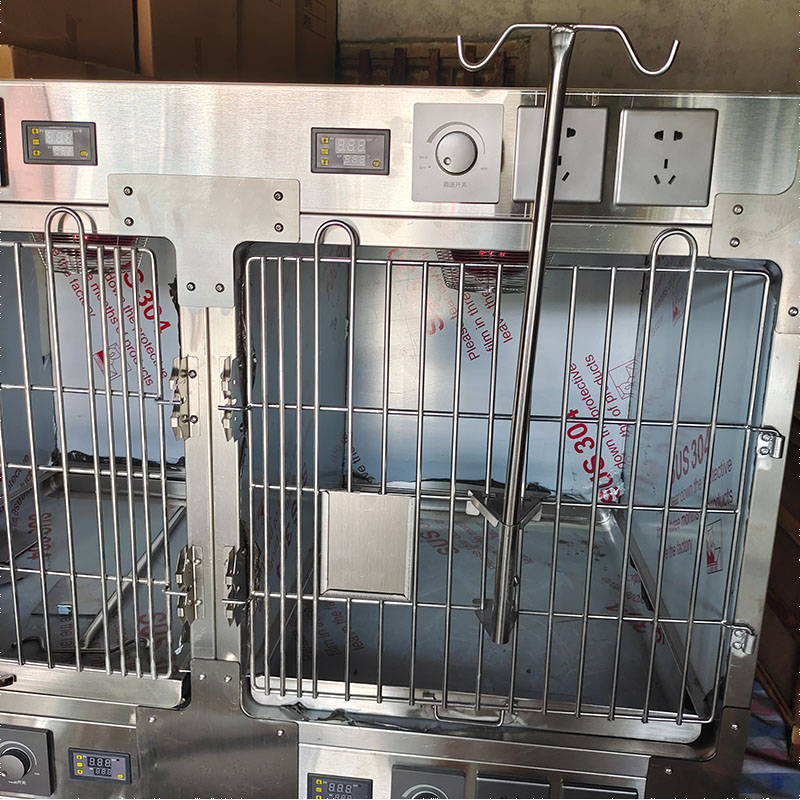 Pet Oxygen Cage Veterinary ICU Cage Stainless Steel Animal Hospital Oxygen Therapy Cage Veterinary Equipment