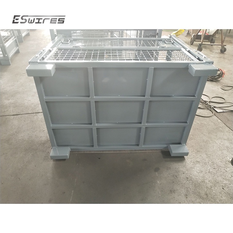 Powder Coated Collapsible Stackable Color Customized Pallet Crate Metal
