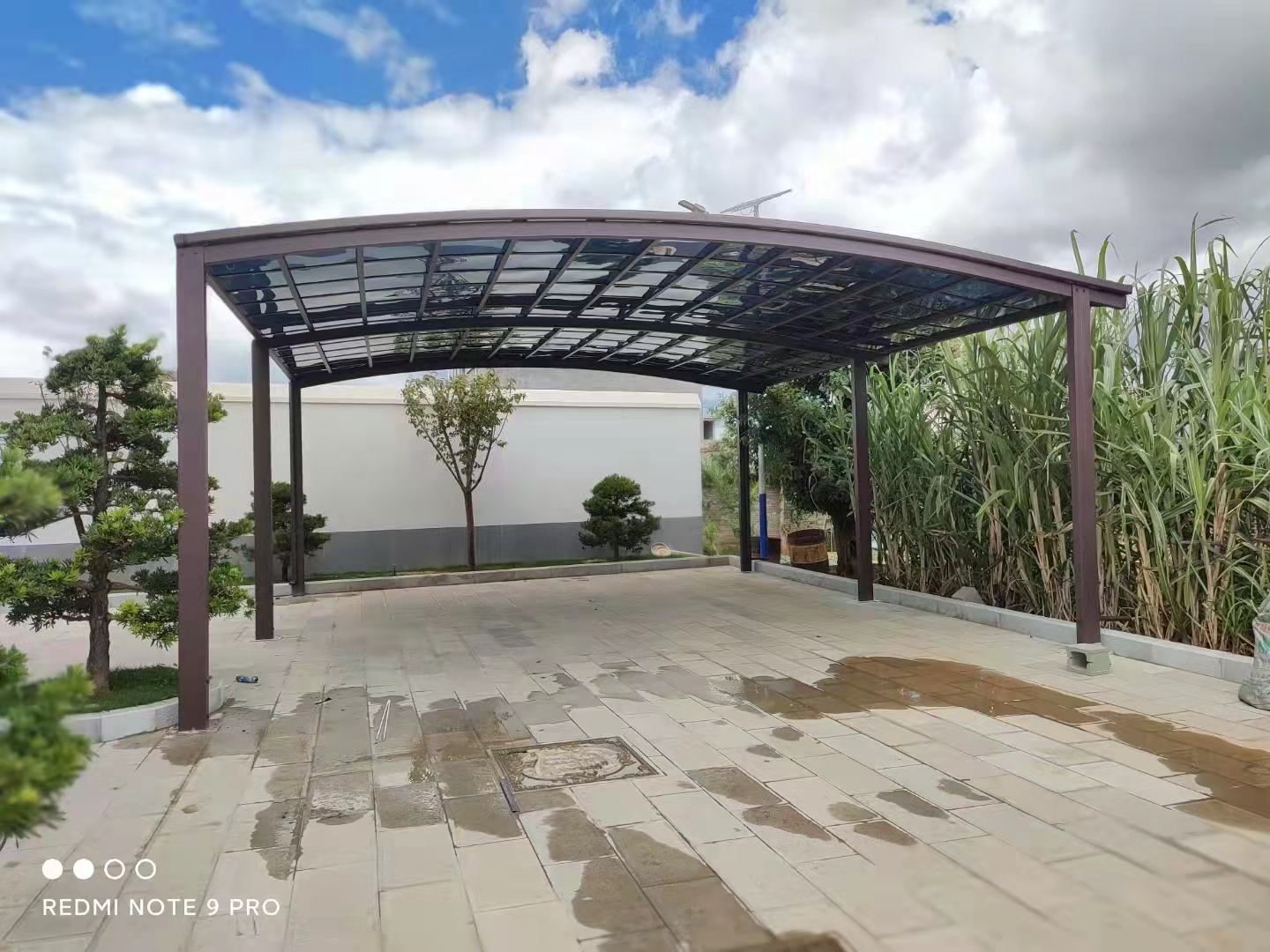 New Fixed Luxury Carport,Polycarbonate Roof &amp; High-Strength Aluminum Frame, Double-Space,Multi-space Aluminum Carport,For Villas