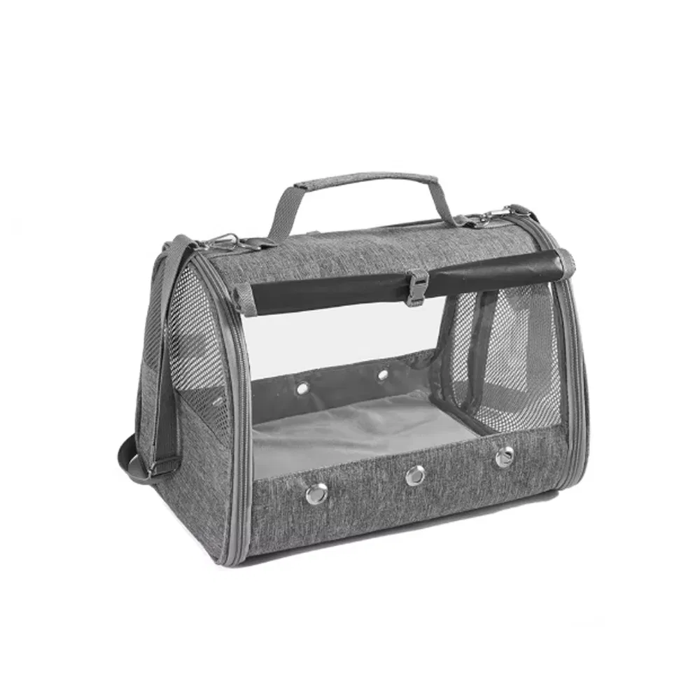 Airline Approved Bird Travel Carrier Breathable Mesh Transparent Parrot Portable Cage