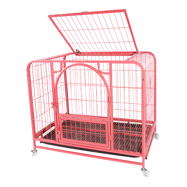 Heavy Duty Metal Dog Cage Kennel Crate for Training With Removable Tray