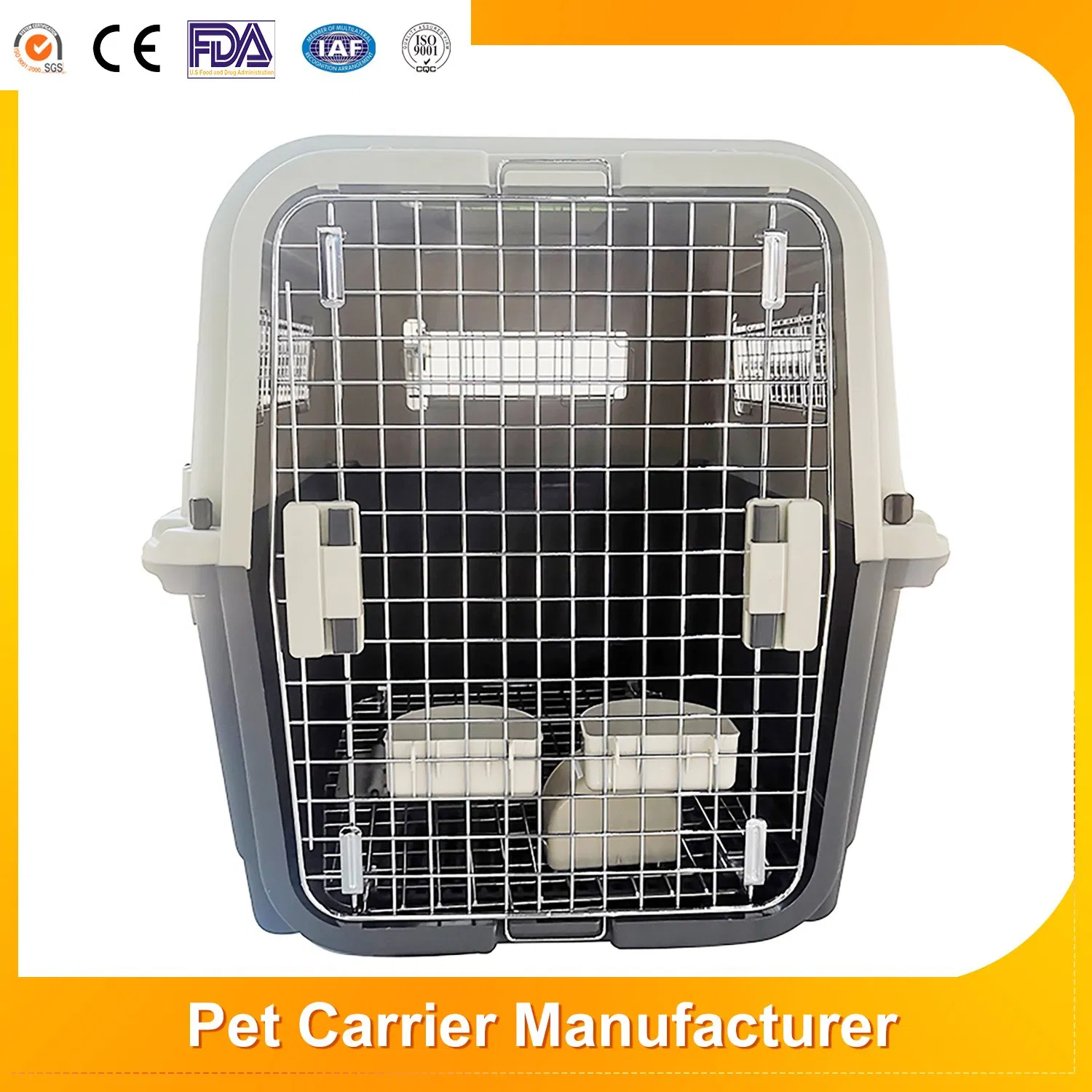 High Quality Durable Large Kennel Houses Outdoor Travel Pet Carrier Air Box Approved Dog Transport Plastic Dog Cage