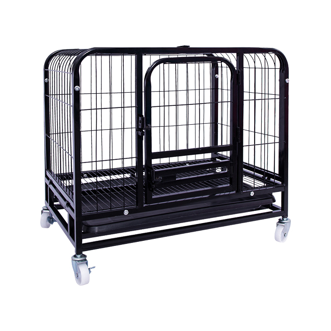 Heavy Duty Metal Dog Cage Kennel Crate for Training With Removable Tray