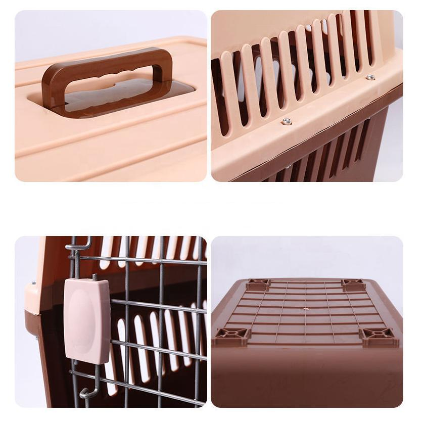 High Quality Ventilation Airlines Approved Plasti Travel Pet Cage Outdoor Pet Airplane Box
