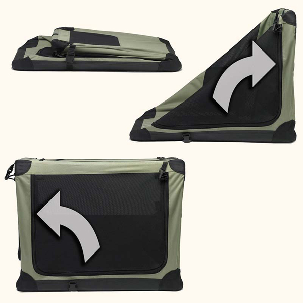 Fashion L Dog Carrier Pet Transport Box Dog Cage with Washable Cover and Soft Cushion