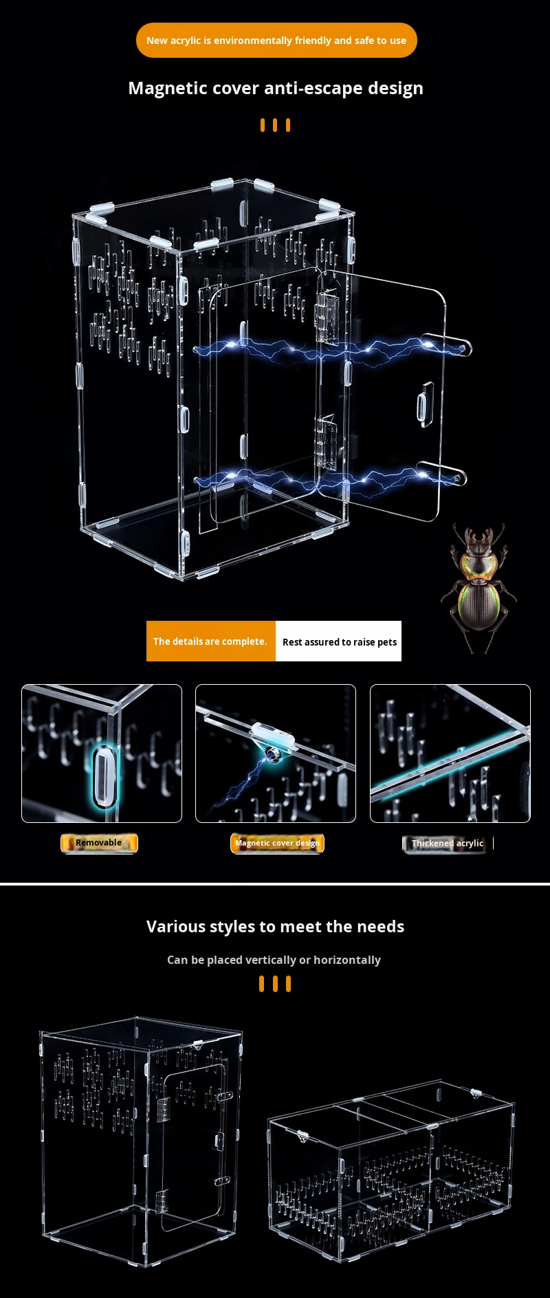 Acrylic Reptile Enclosure Assembly Details