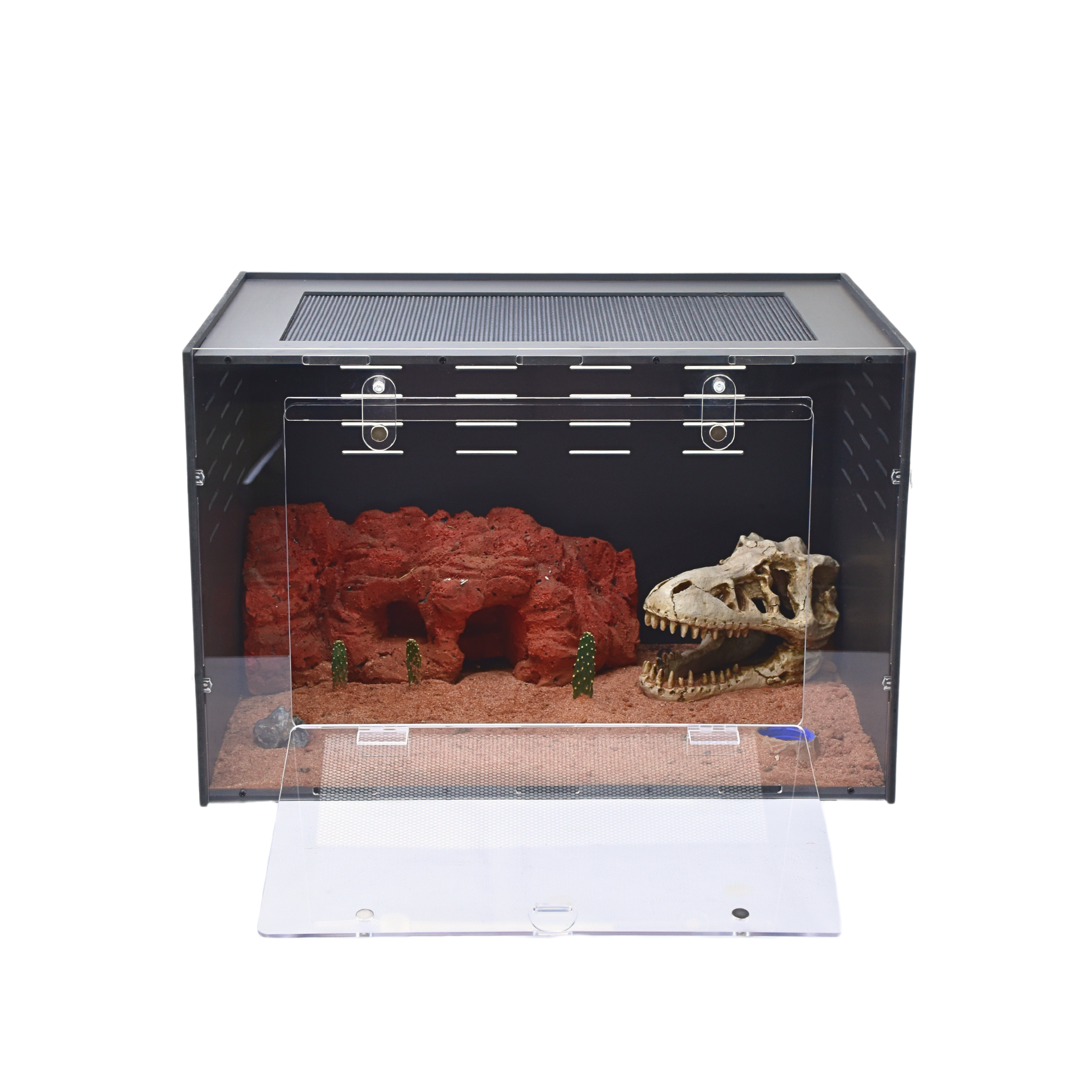 Wholesale Customizable Classic Terrarium Reptile Enclosure PVC With Black Acrylic Door Box Packing