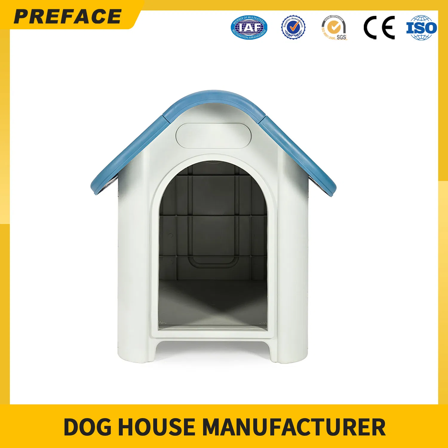 OEM Waterproof Comfortable Luxury Outdoor Safe Non Toxic Indoor and Outdoor Large Plastic Pet House Suitable for Big Dog