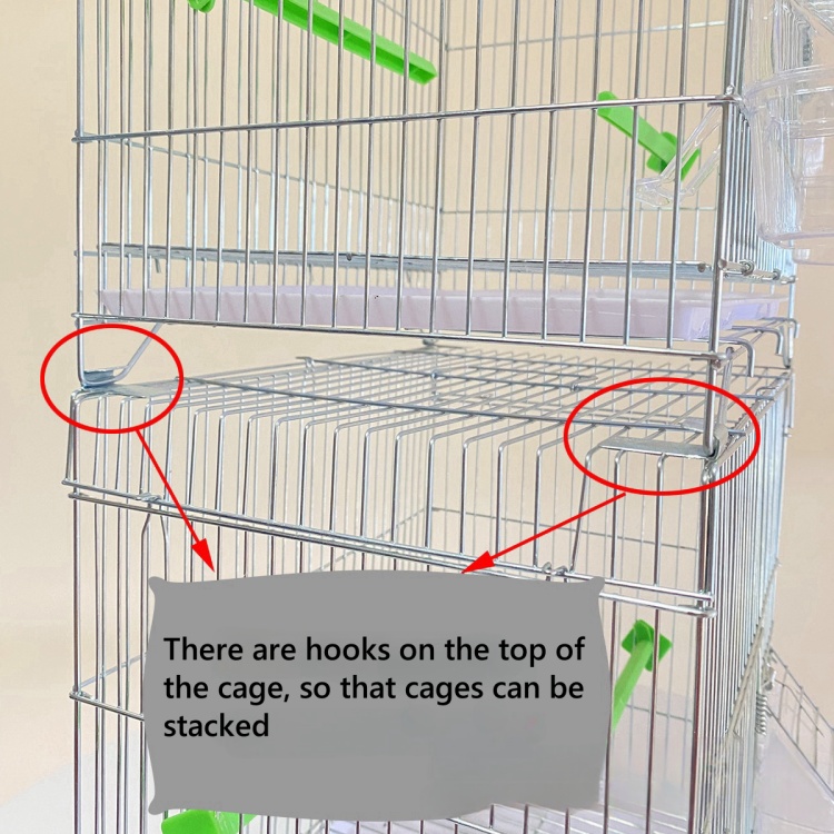 Premium Galvanized and Rust Proof Birds Breeding Cage with External Cups Stackable Parrots Bird Living Cage