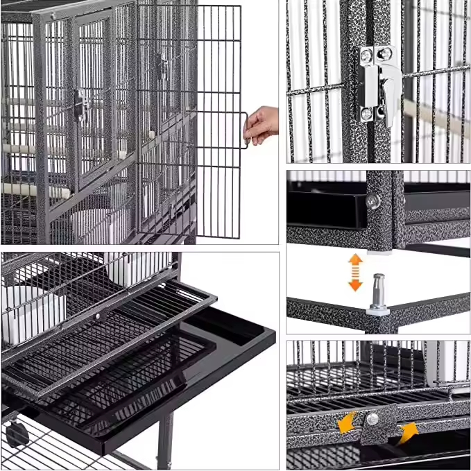 Multi Layer Large Pet House Birds Stackable Bird Cage Canary Breeding Cages Movable Splice Pigeon Parrot Bird Breeding Cage Sale