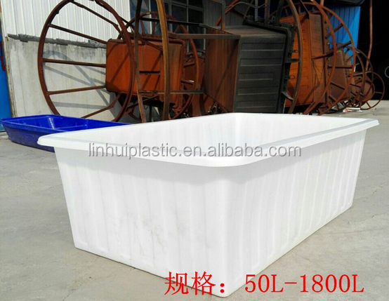 500L Plastic Square Tank Front View