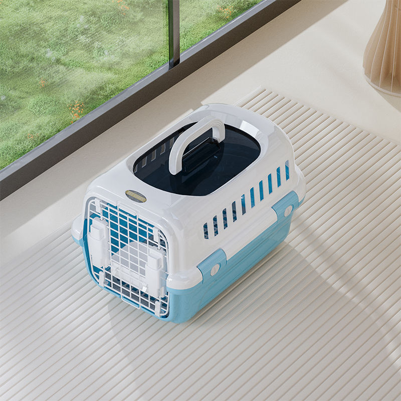 New Design Red Airline Shipping Approved Plastic Travel Transport Cage for Dogs