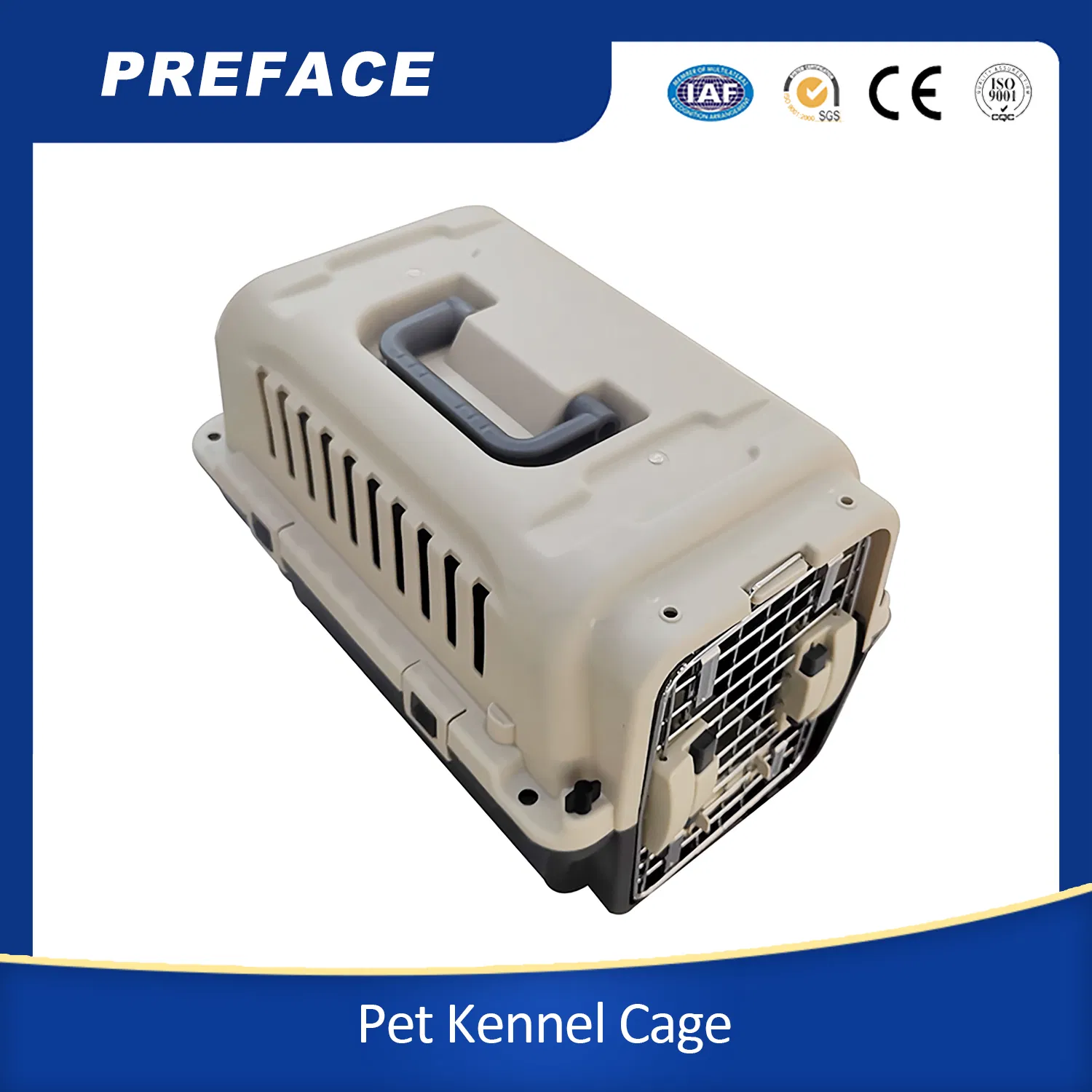 Wholesale Multi Size Airlines Approved Heavy Plastic Pet Cats and Dogs Outdoor Travel Dog Nest Bracket Flat Noodles Cage