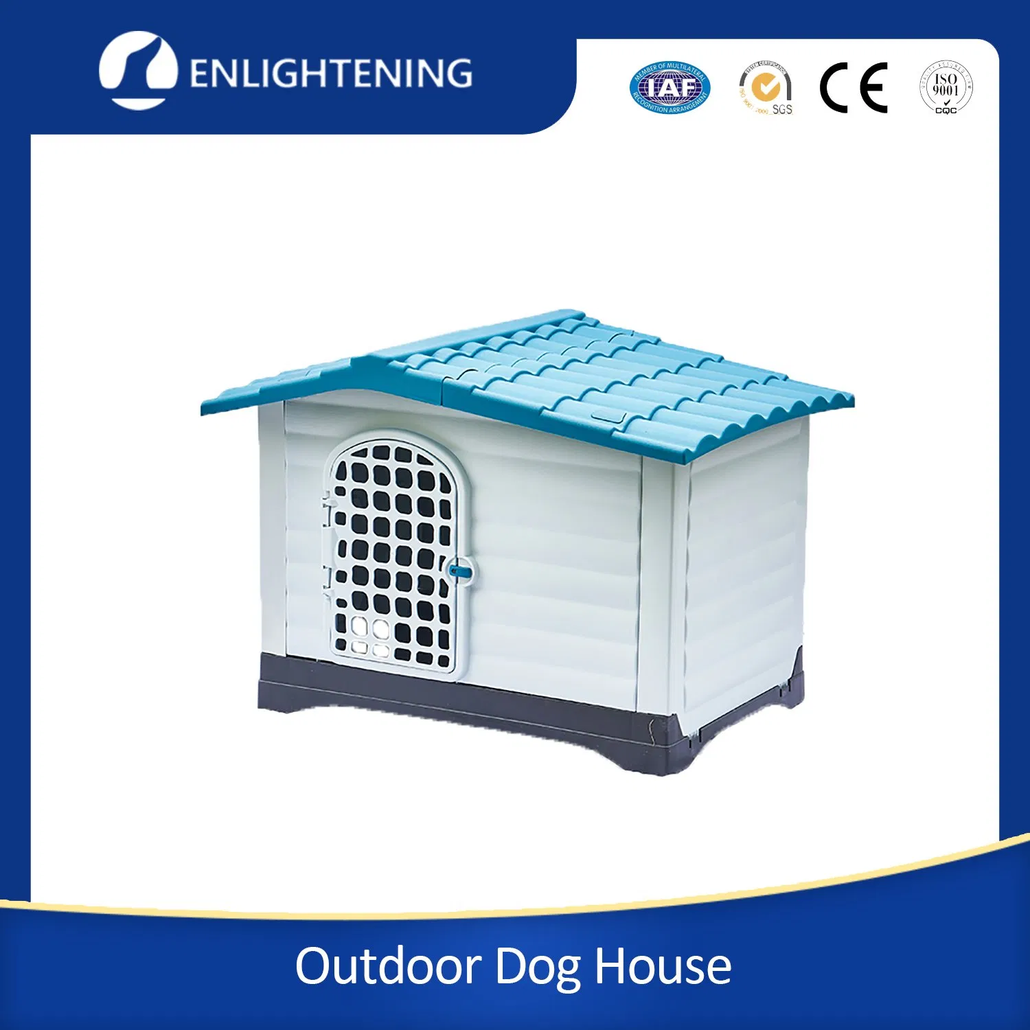 Wholesale Two Doors Outdoor Indoor Waterproof Plastic Pet Dog House Dog Kennel Removable Breathable OEM Custom Modern Luxury Plastic Dog House