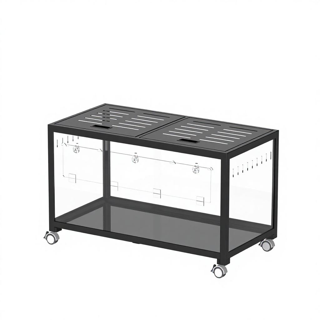 100cm Luxury Metal Hamster Cage Transparent Large Space Small Pet Habitat Multifunctional Stackable Breeding