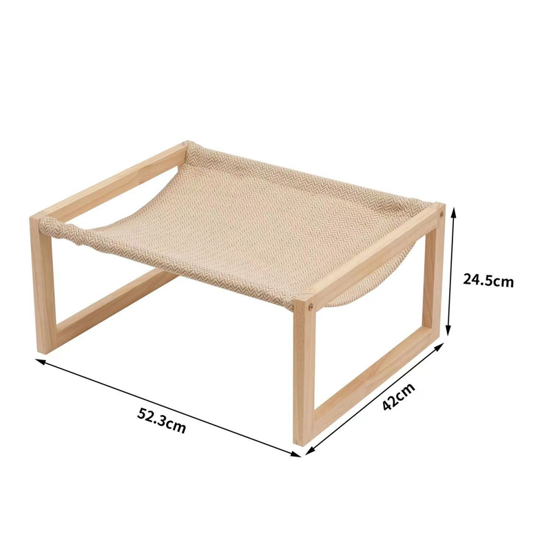 Indoor Luxury Adjustable Wooden Cat Hammock Elevated Wall Mounted Pet House Cat Bed with Portable Storage