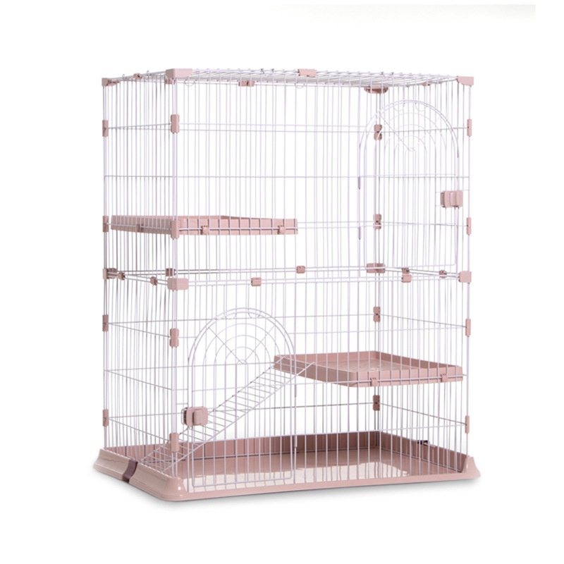 Customized Breathable Double-Layer Triple-Layer Indoor Cat Cage Easy to Clean Pet Cattery with Cat Villa Design All Seasons