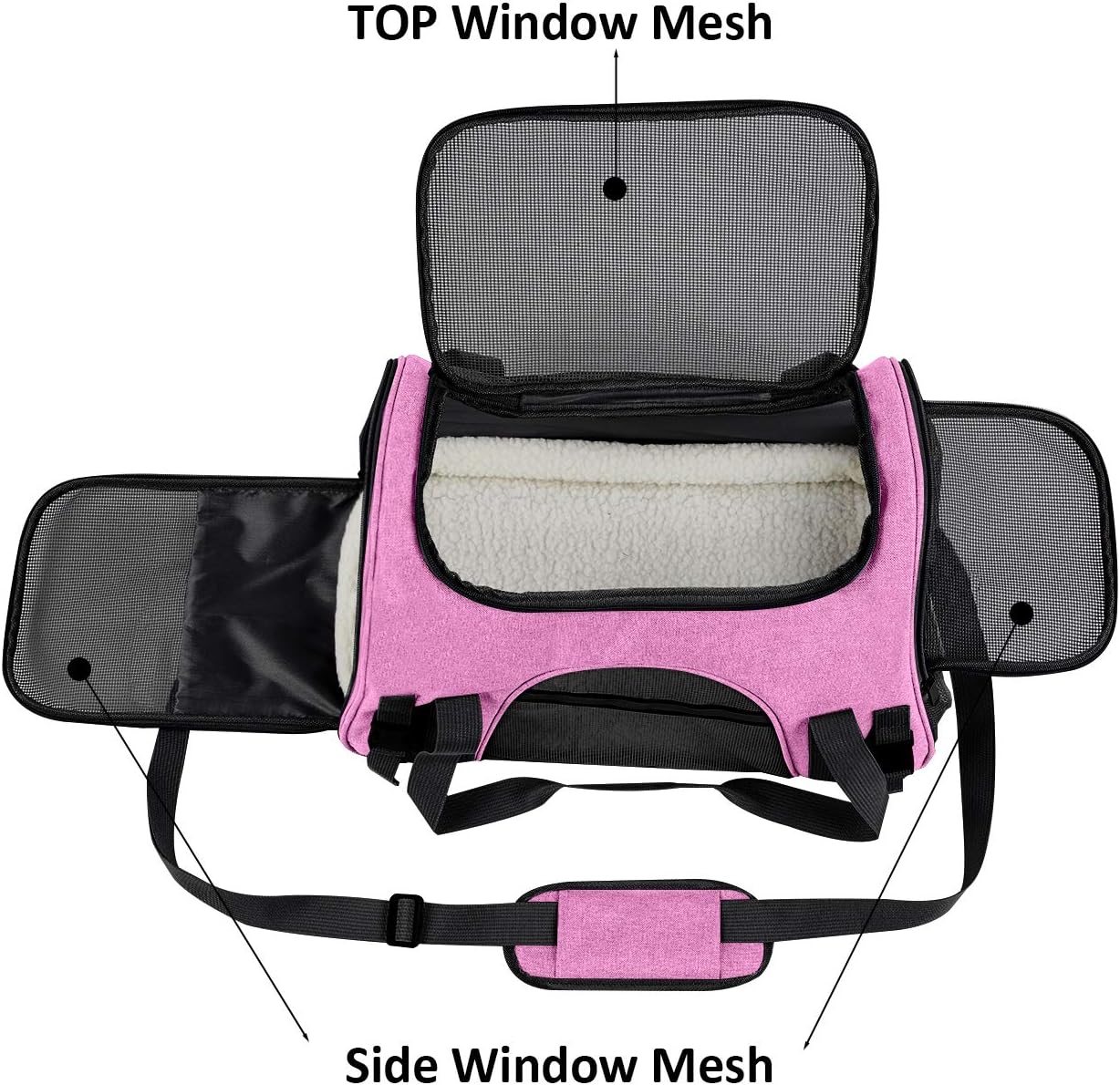 Custom Printed Waterproof Breathable Polyester Folding Dog Cage Crate Expandable Soft-Sided Pet Carrier Removable Fleece Pad