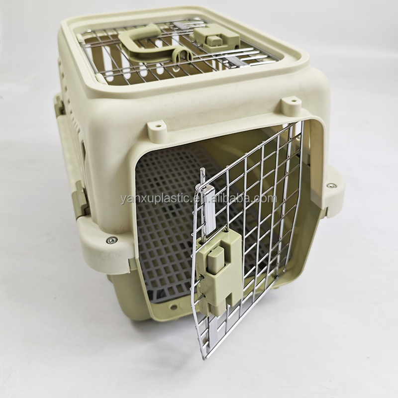 Bulk OEM Pet Travel Carrier Hard Plastic Breathable Button Closure Ventilated Cage for Small Animals Custom Service Available