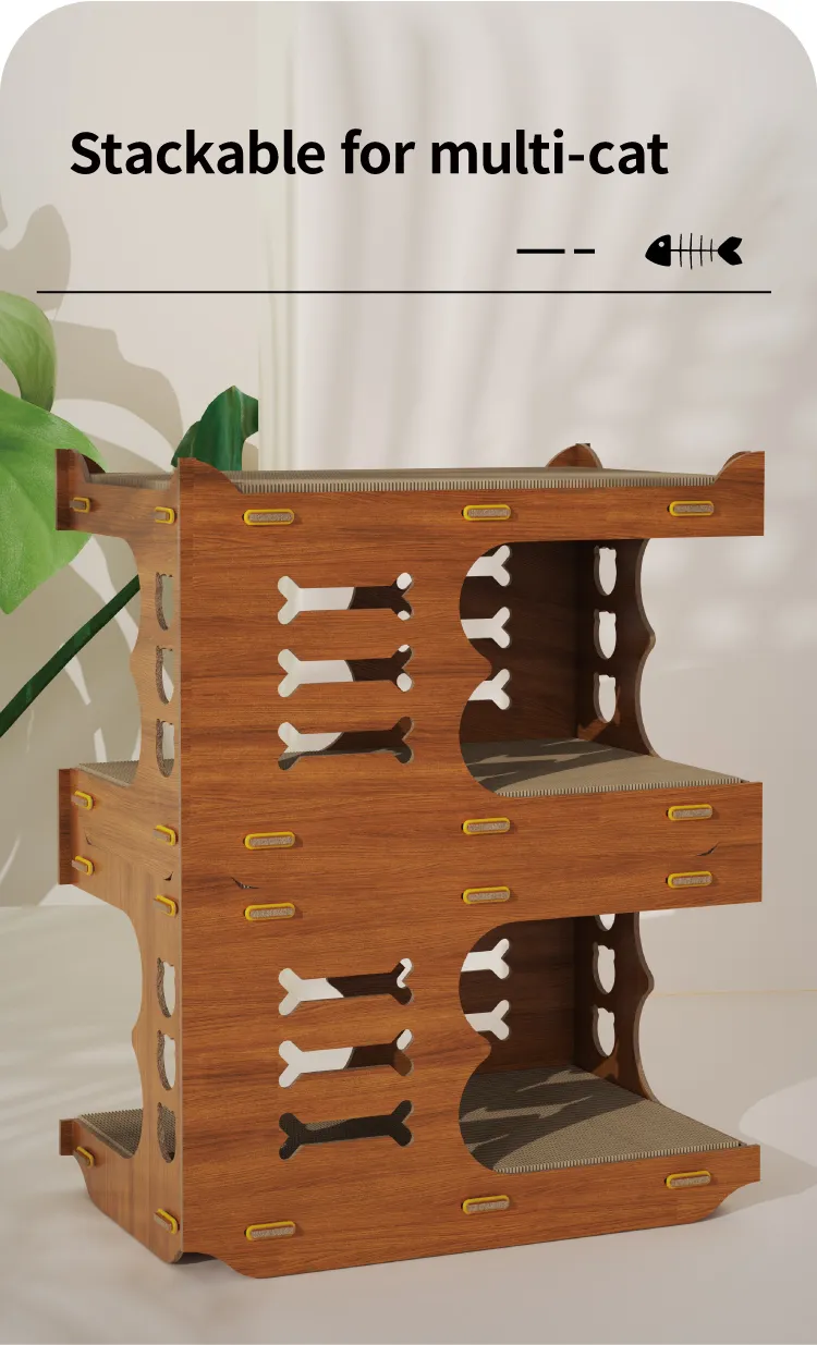 Modern Luxury Pet Accessories: Stackable Cat House for Indoor Use