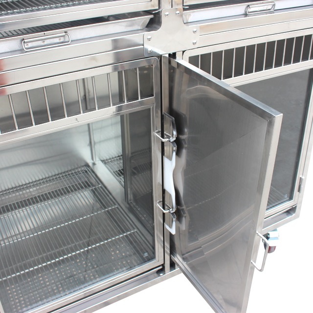 Pujia Wholesale Large Cat Pet Dog Small Animal Cages Stainless Steel Breeder Stackable Cage