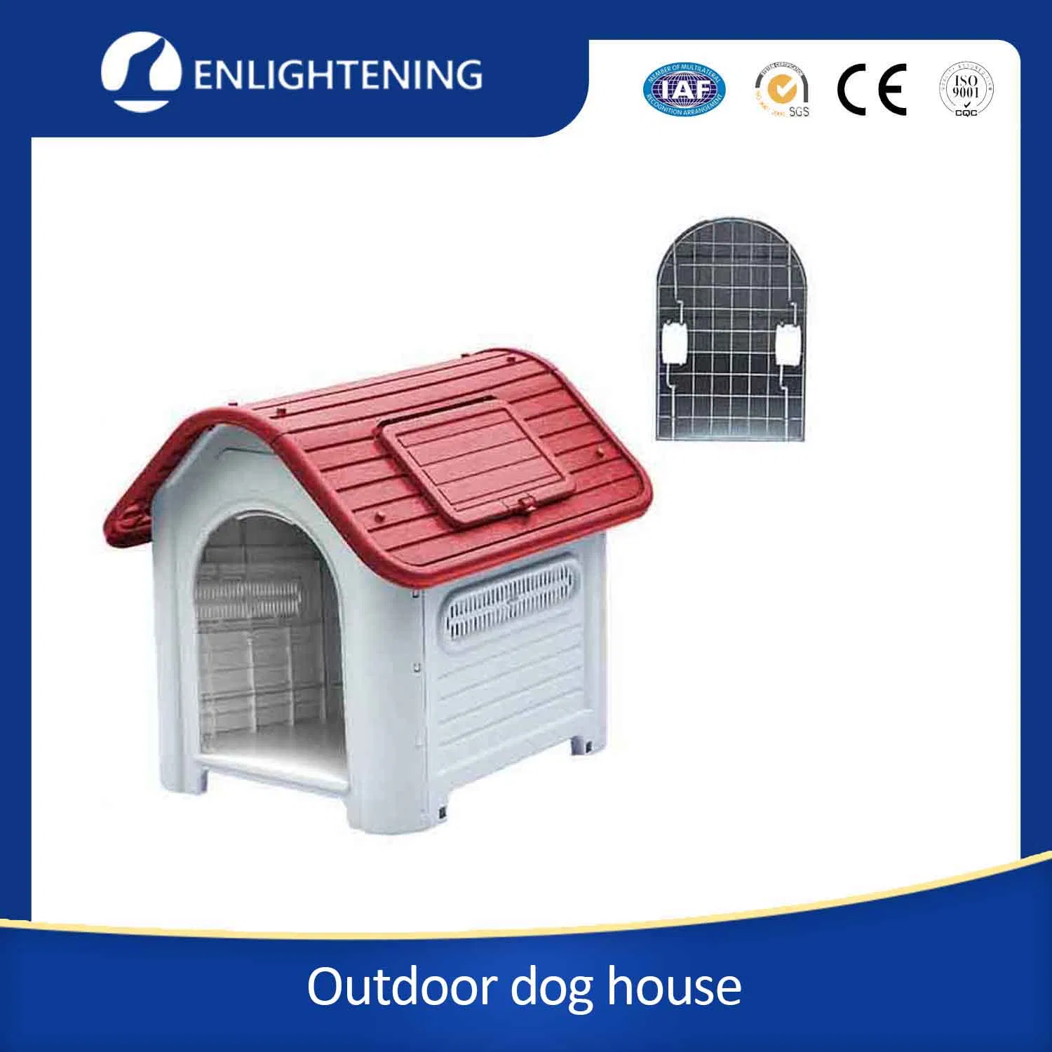 Luxury PP Dog House Outdoor Large Pet Cages Nest for Sale for Dog Run Fence Panels Manufacturer Outdoor Plastic Kennel Pet Cage Dog House